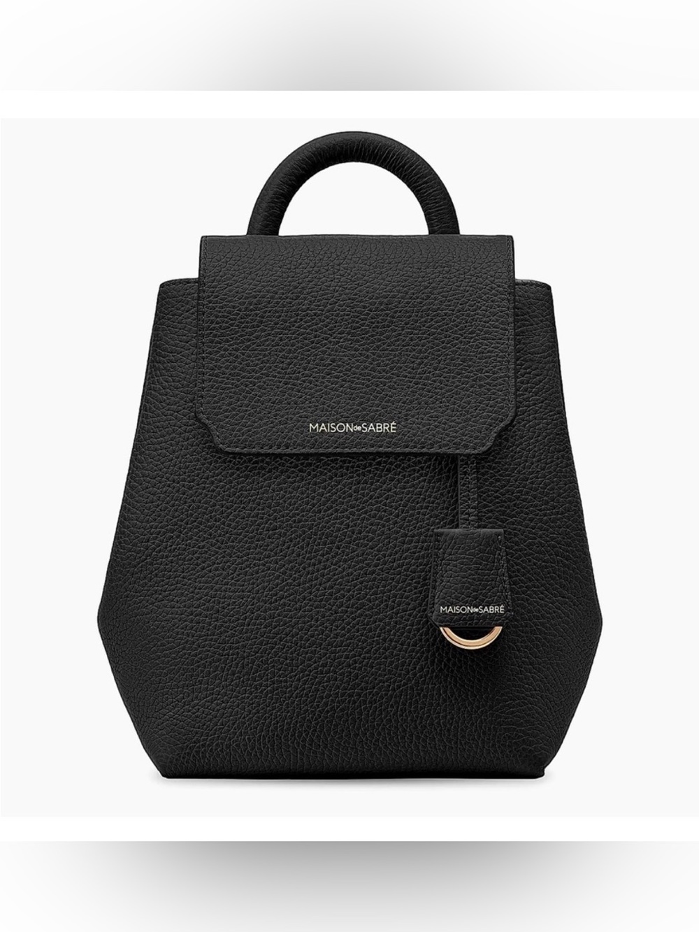 Maison de Sabre Mini Soft Backpack. Black/ Gold.